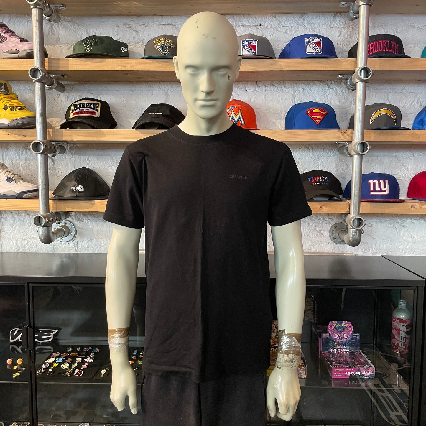Off White Diagonal Tee Black