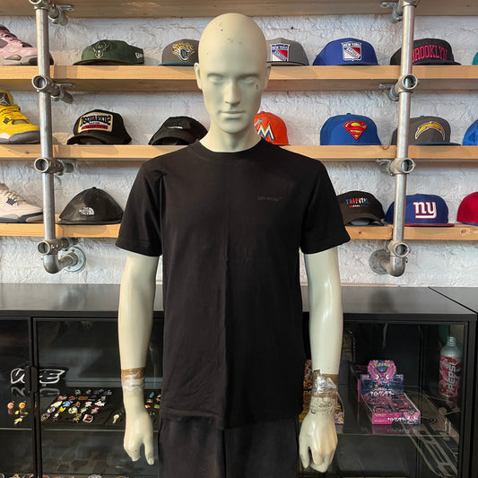 Off White Diagonal Tee Black