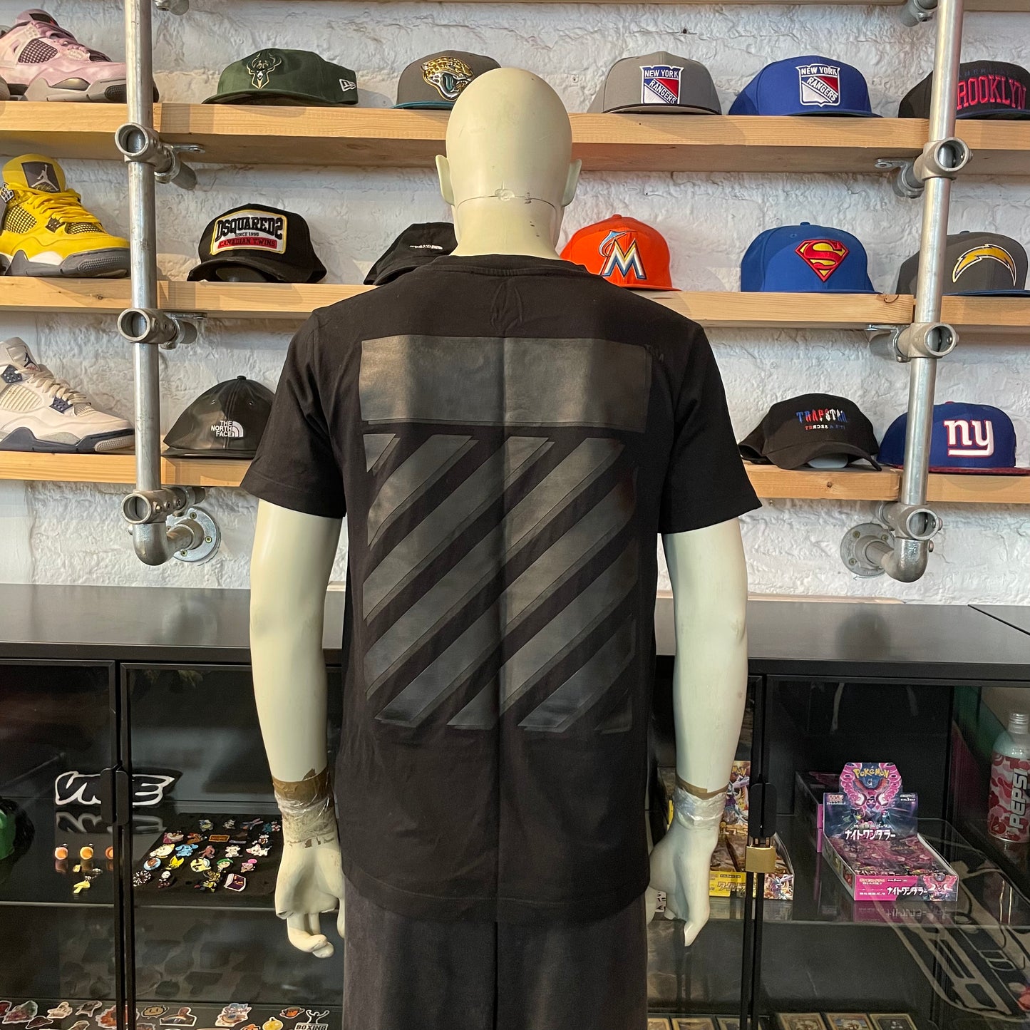 Off White Diagonal Tee Black