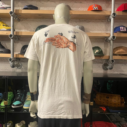 Off white Gun Finger Tee White