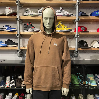 Stussy Logo Hoodie Brown