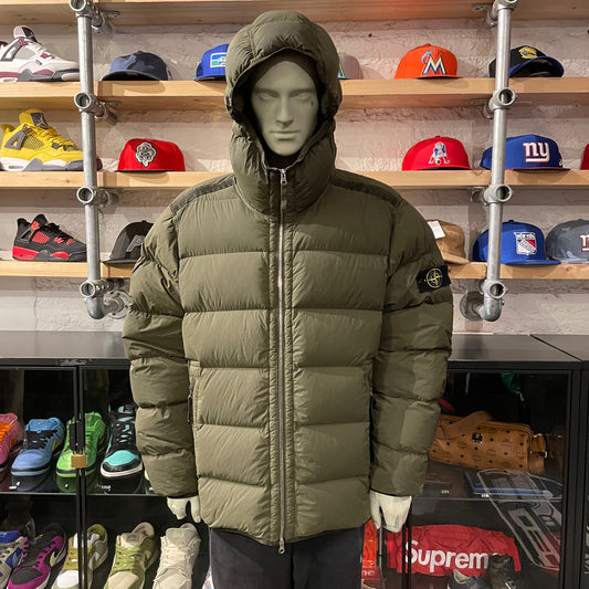 Stone Island Green Puffer Jacket