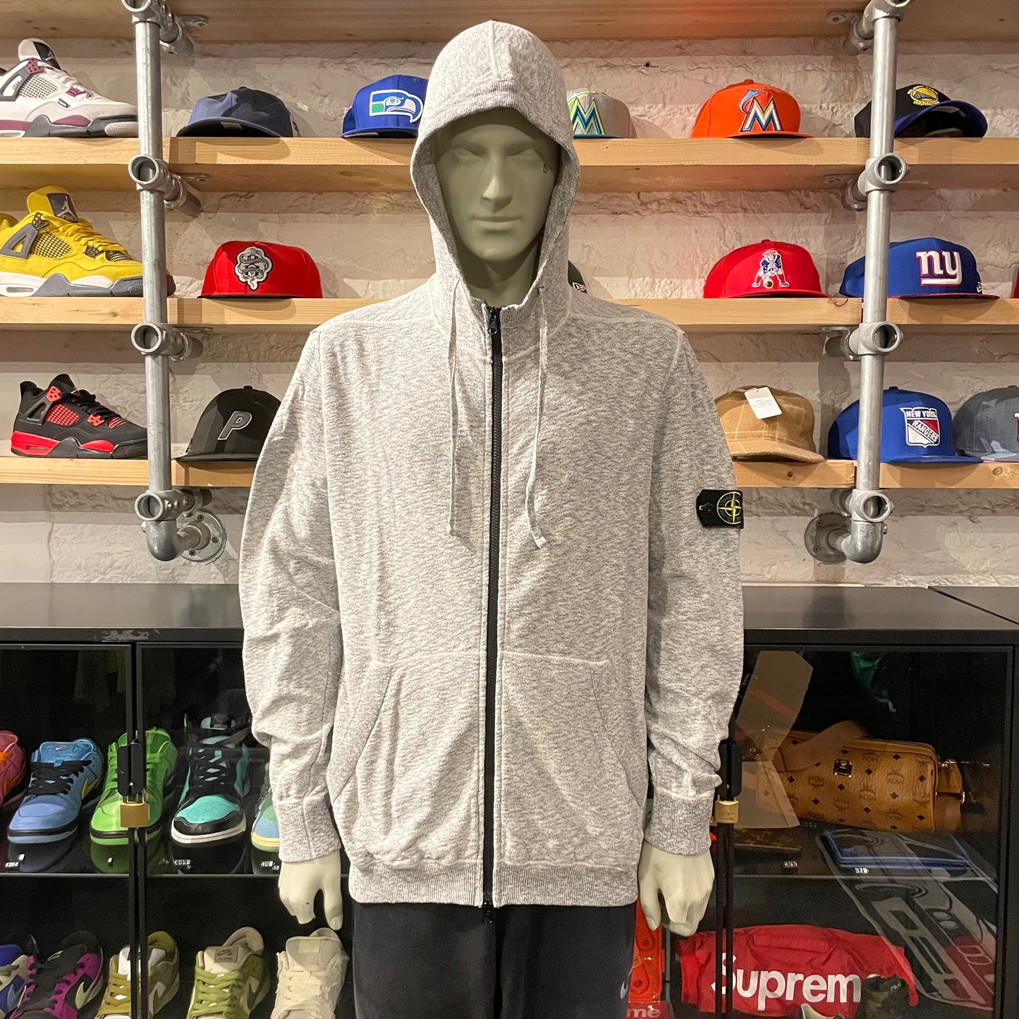 Stone Island Heather Grey Zip Up