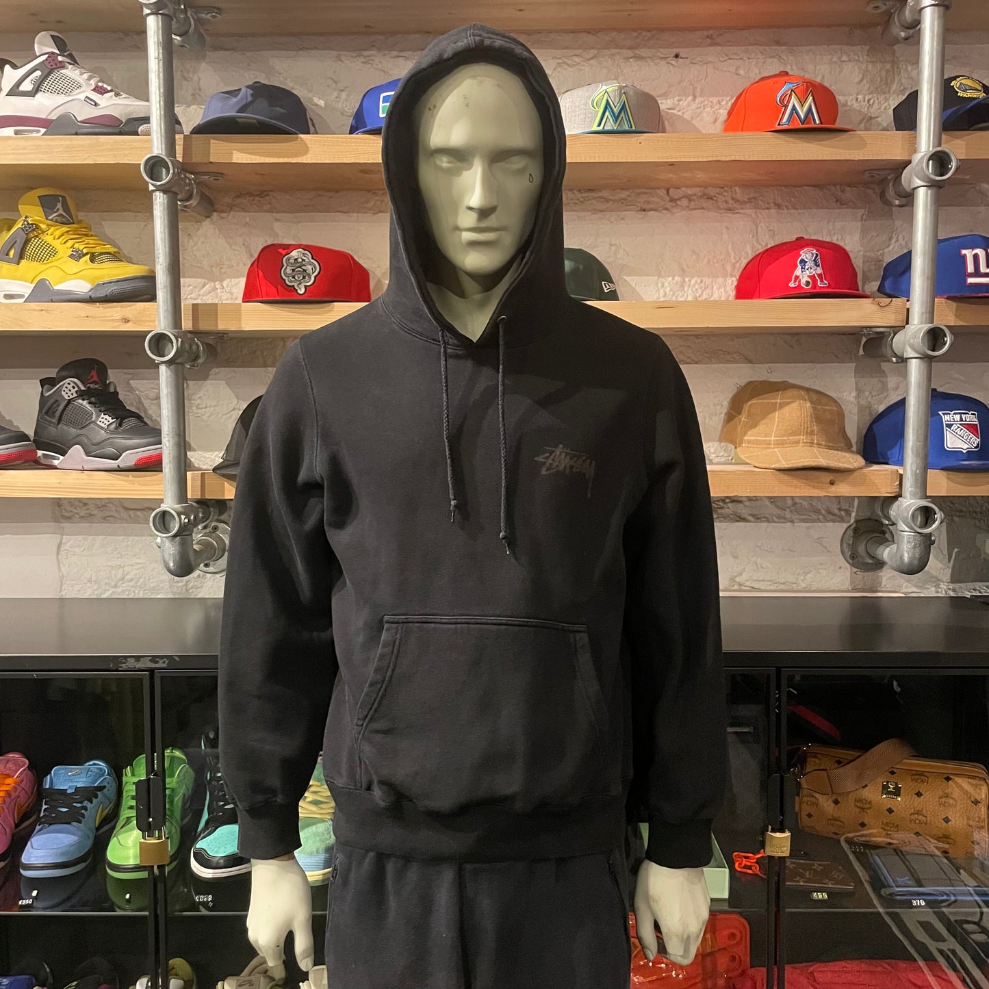 Stussy Logo Hoodie Black/Brown