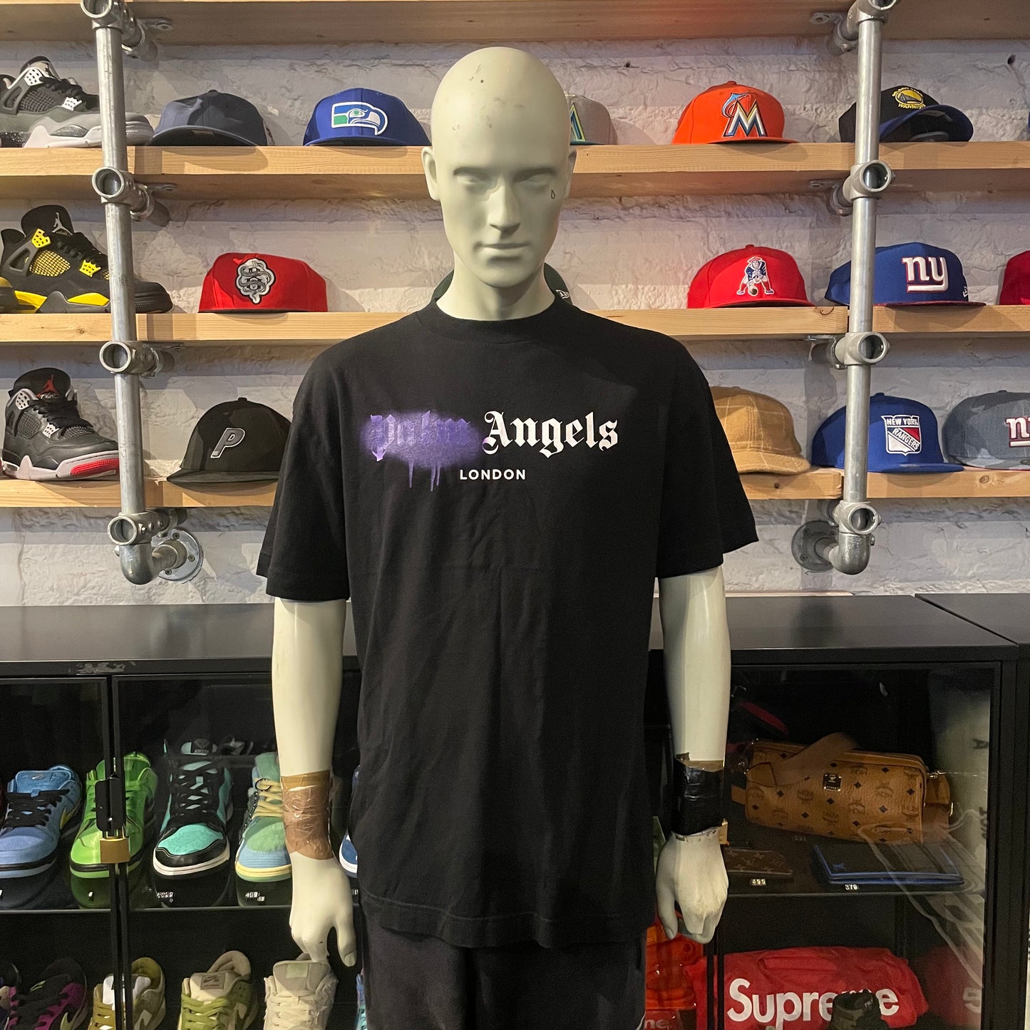 Palm Angels Spray Tee Black/Purple