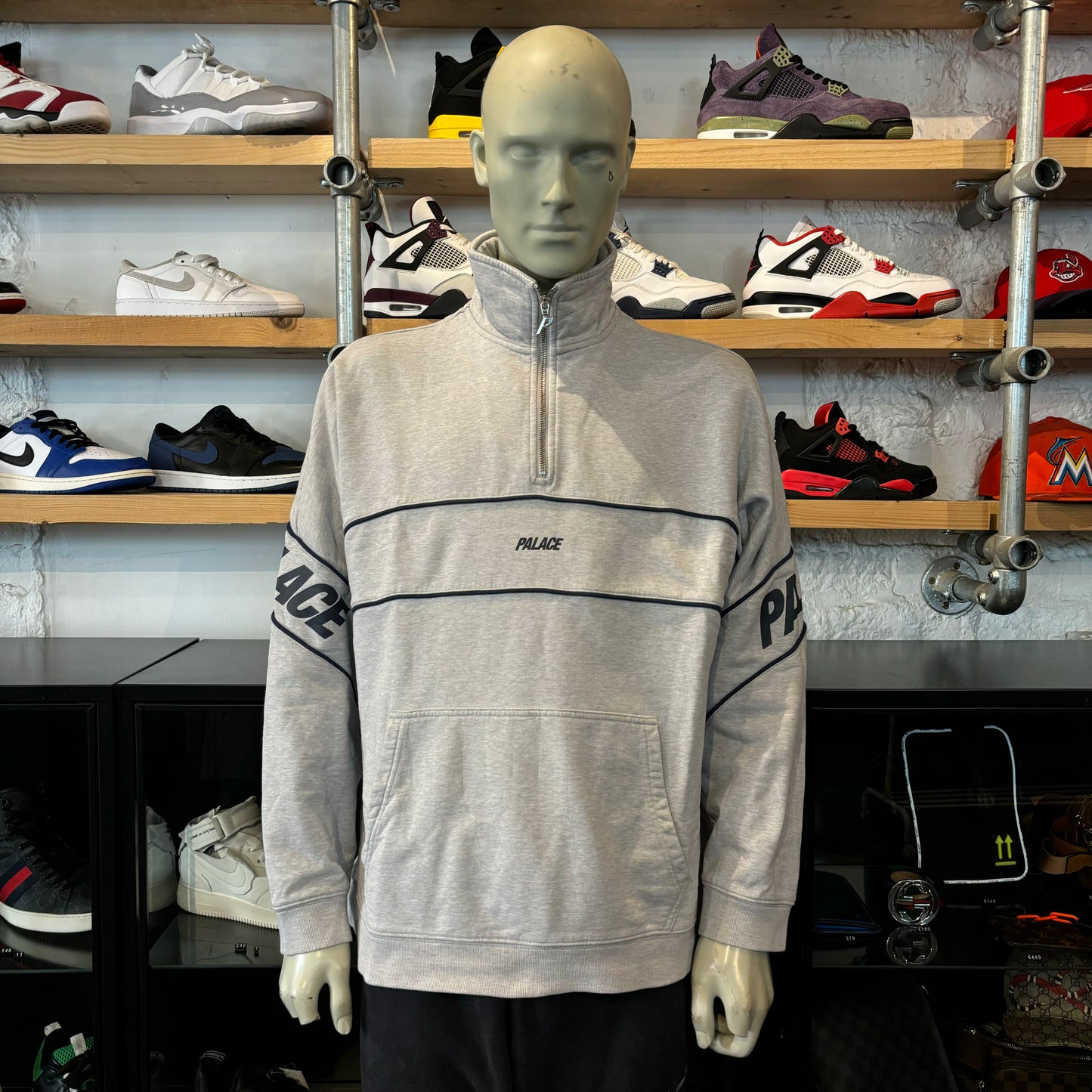 Palace 1/4 Zip Grey