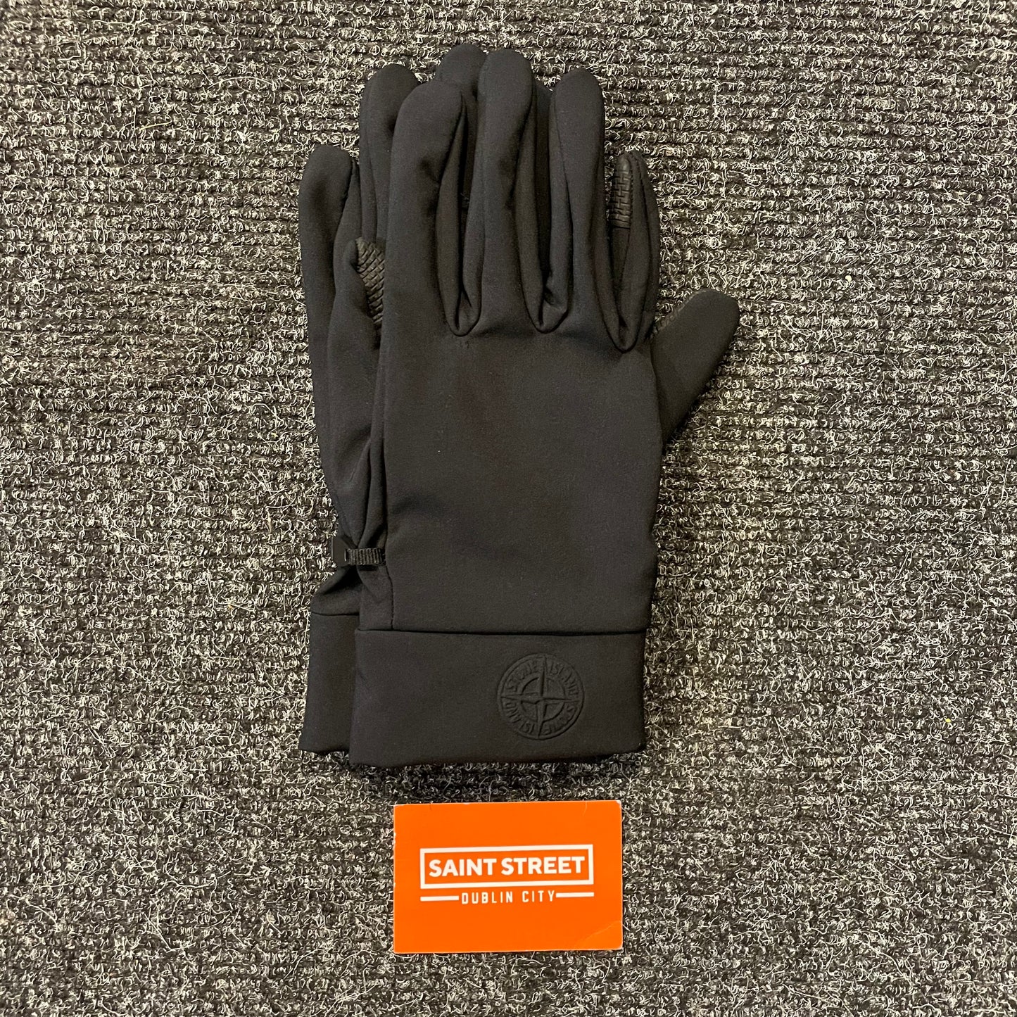 Stone Island Black Gloves