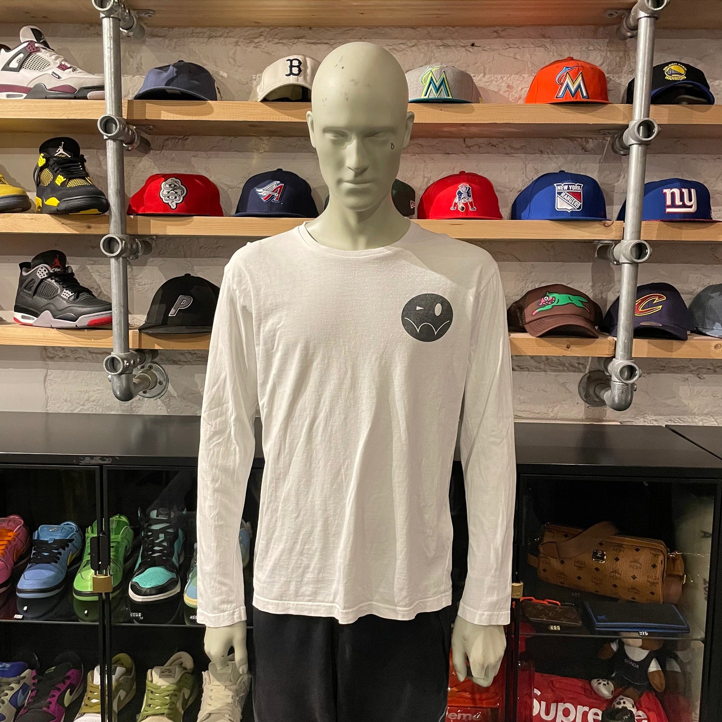 Edwin L/S Face Tee White