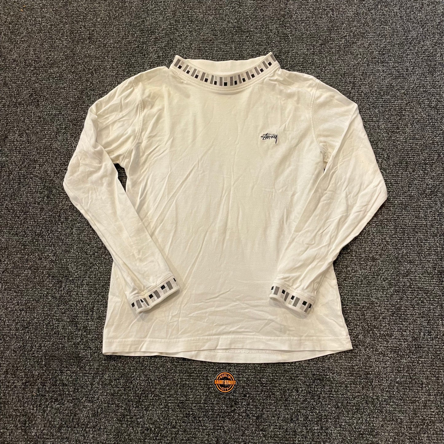 Stussy LS Tee White
