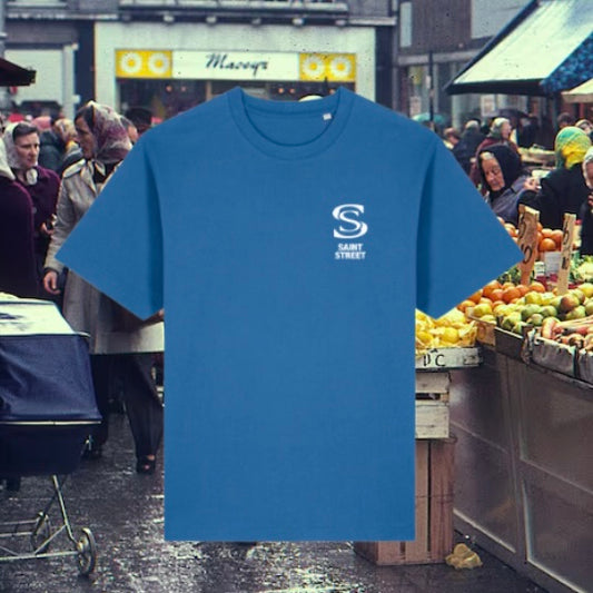 Saint Street 'Double S' Tee Blue/White