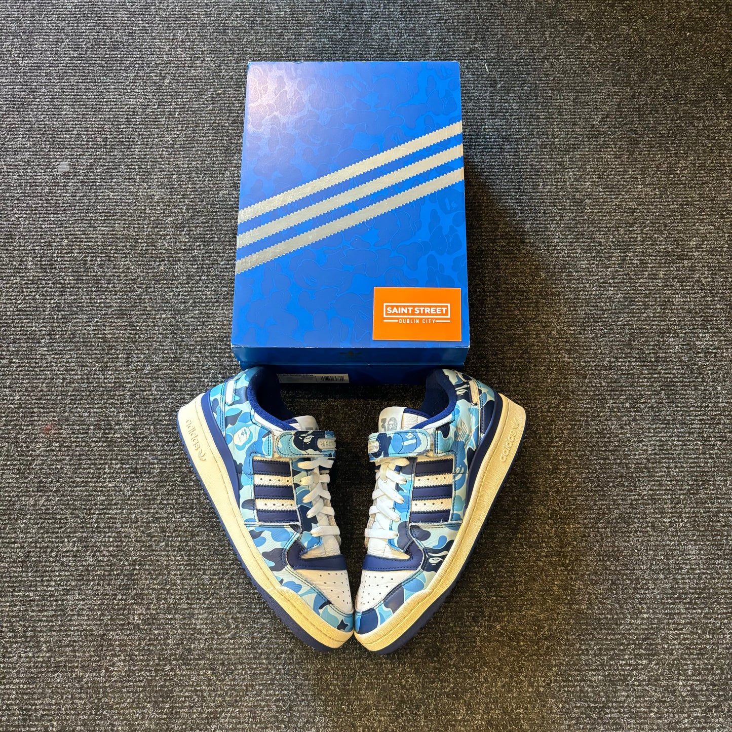 Adidas X Bape Fourm Low Blue