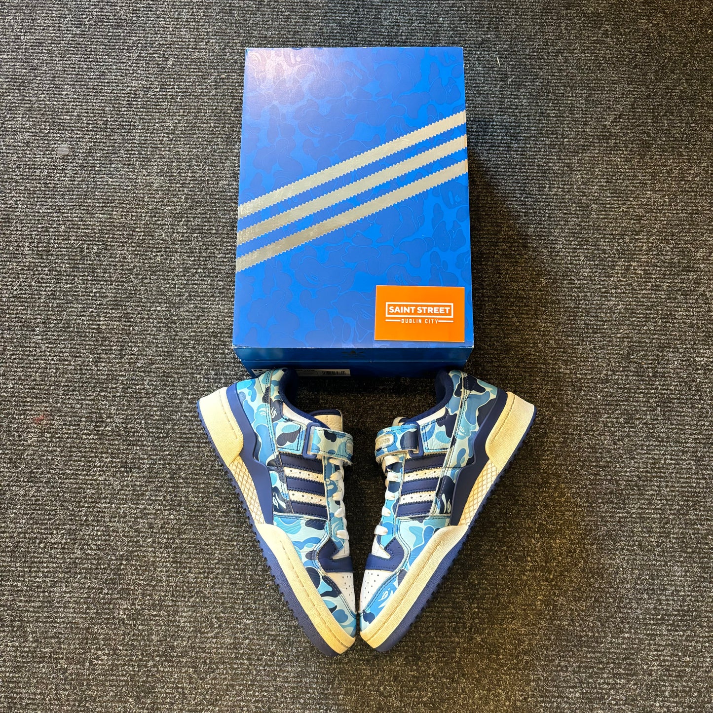 Adidas X Bape Fourm Low Blue