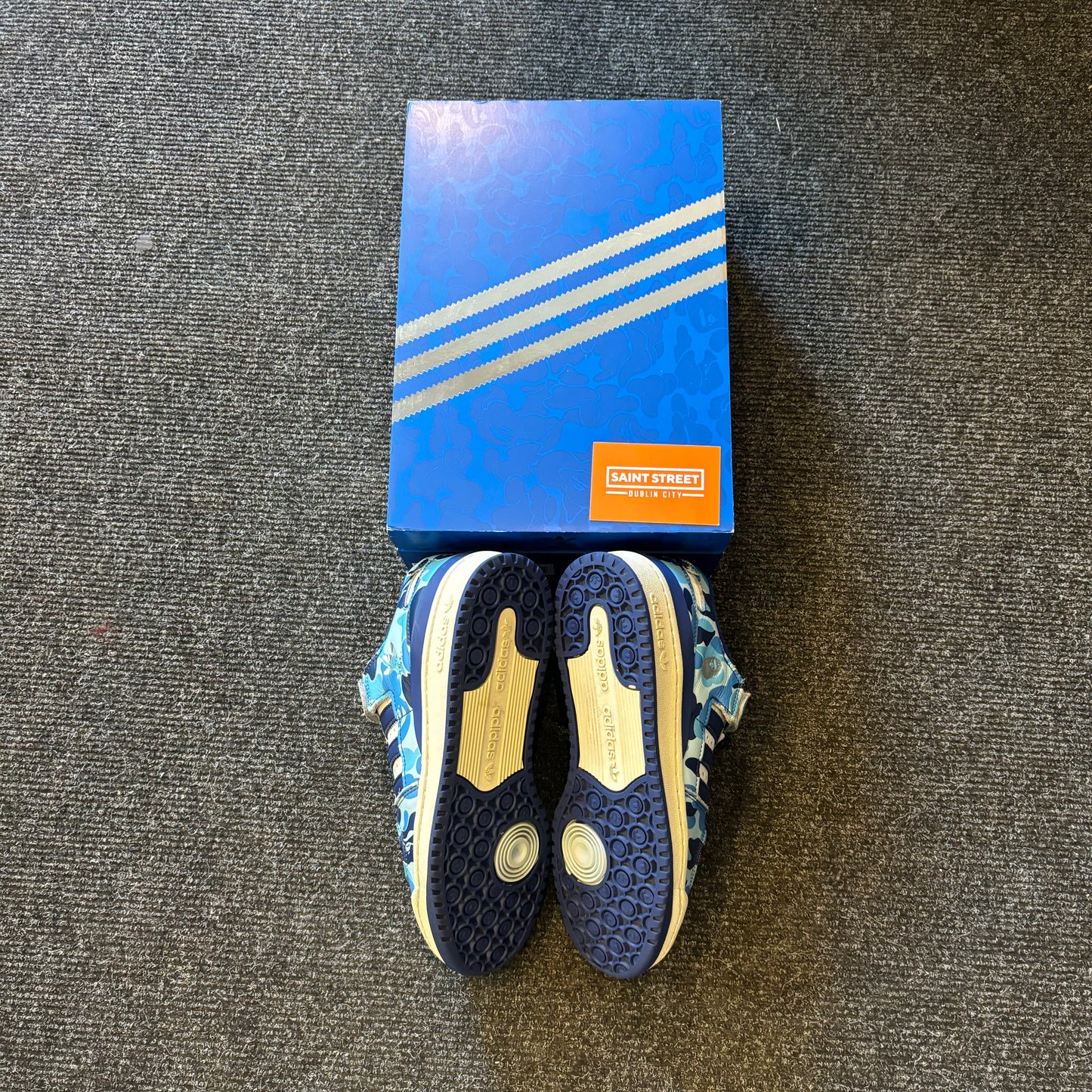 Adidas X Bape Fourm Low Blue