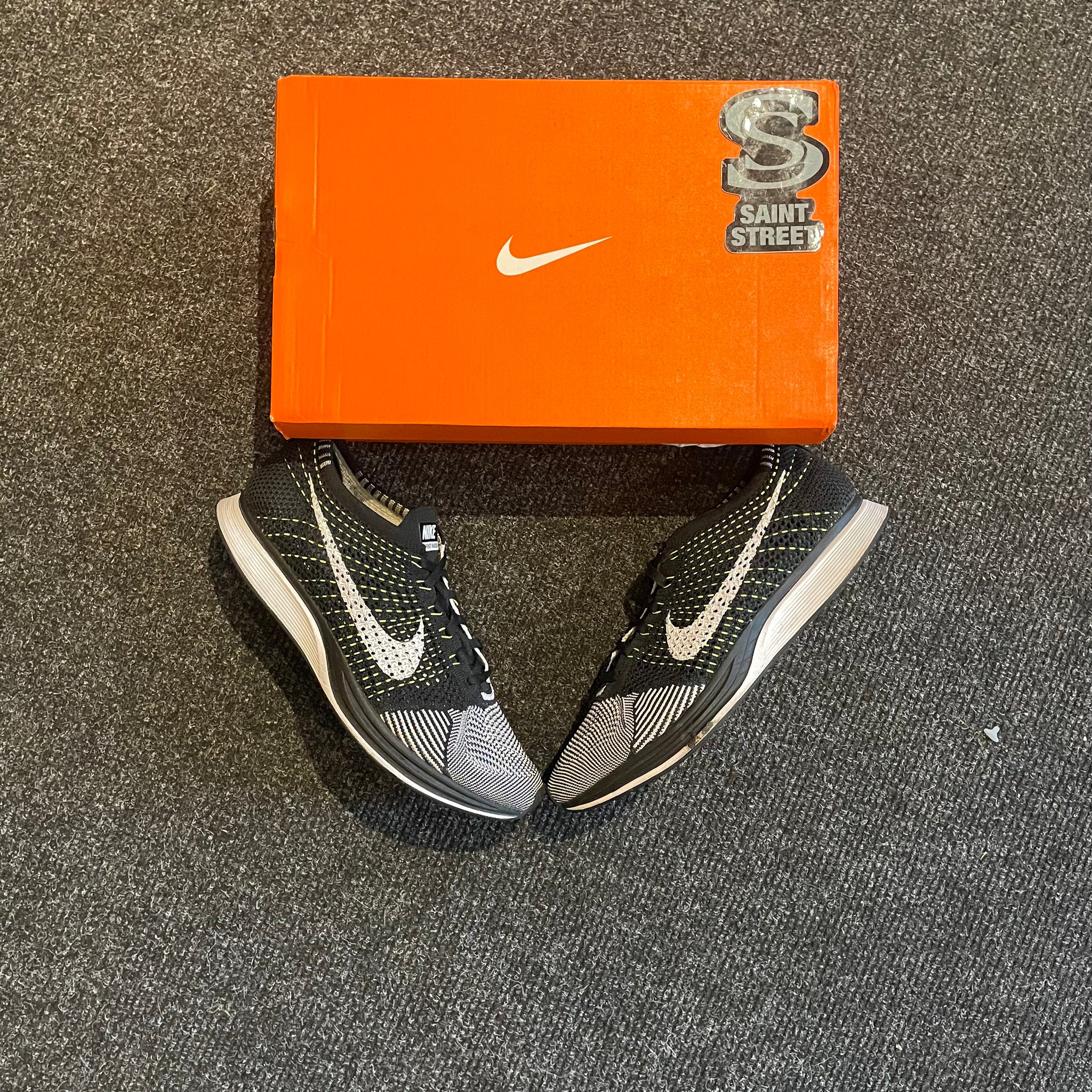 Nike Flyknit Racer White Black Online Only SaintStreetSneakers
