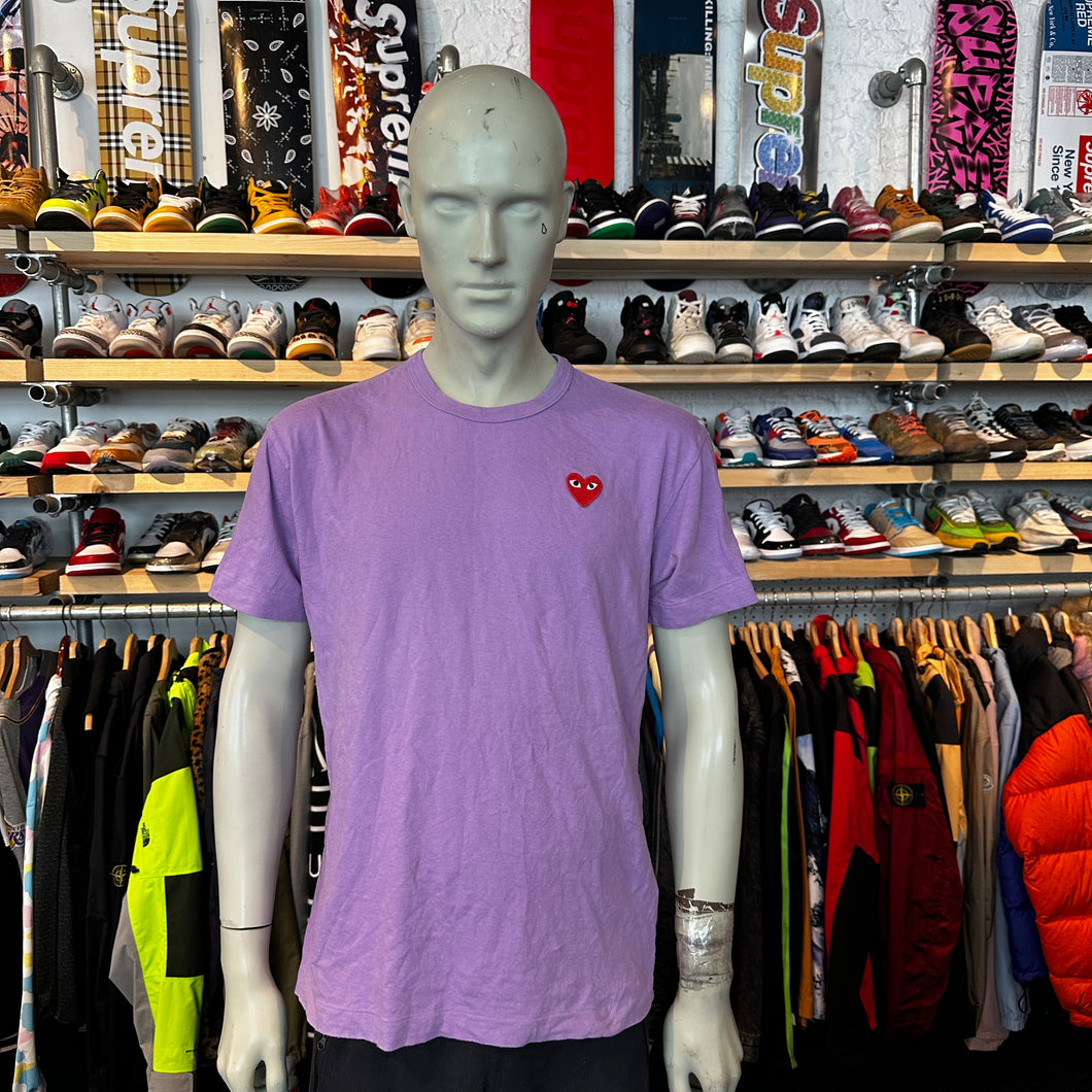CDG Play 'Heart' Tee Purple