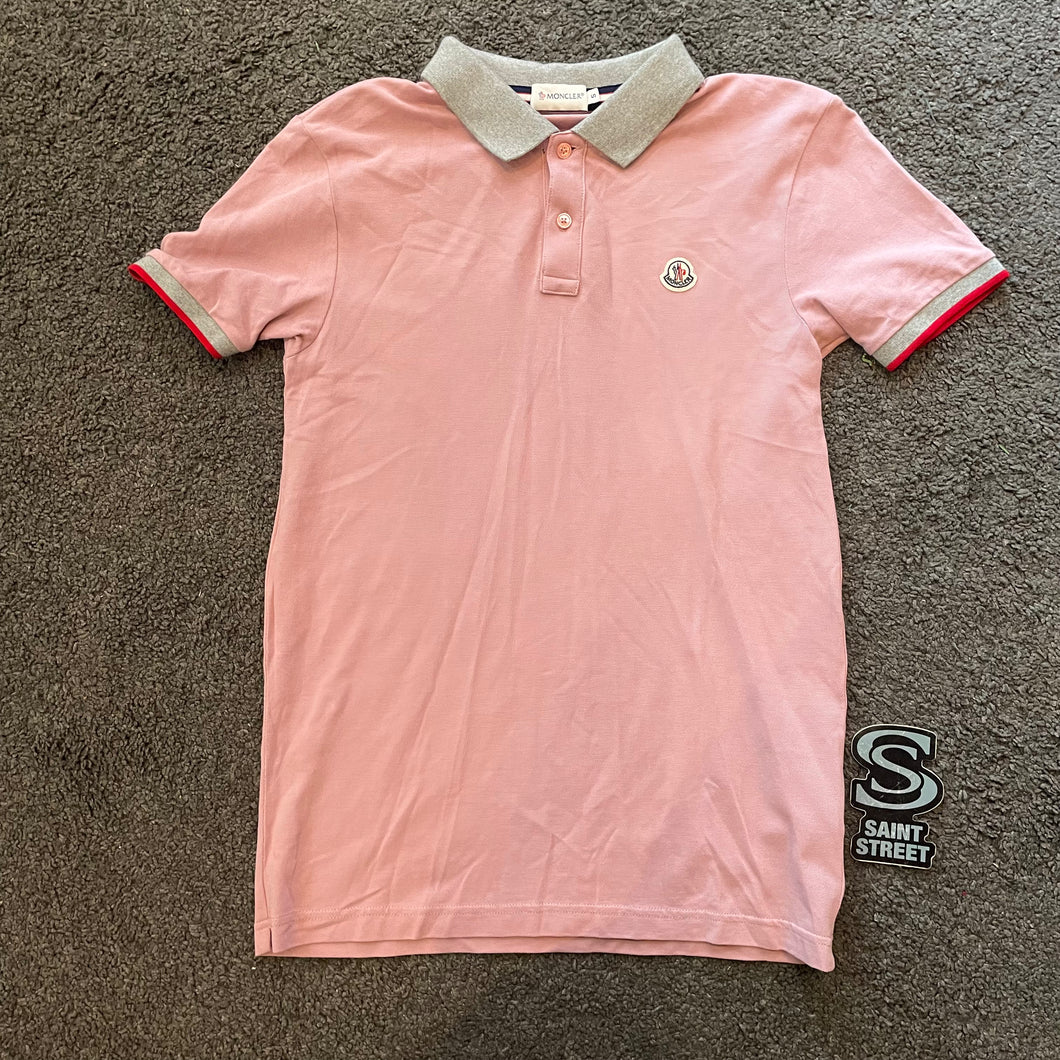 Moncler pink polo hotsell