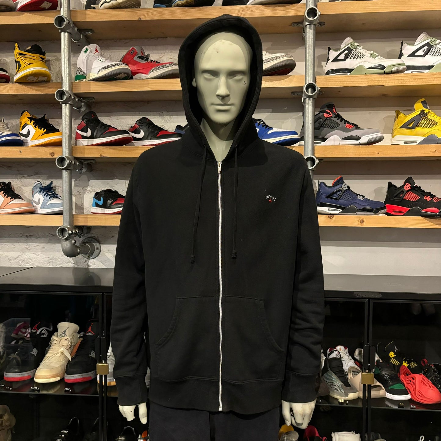 Noah Zip Up Hoodie Black