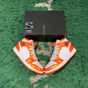 Air Jordan 1 Mid 'Metallic Orange'
