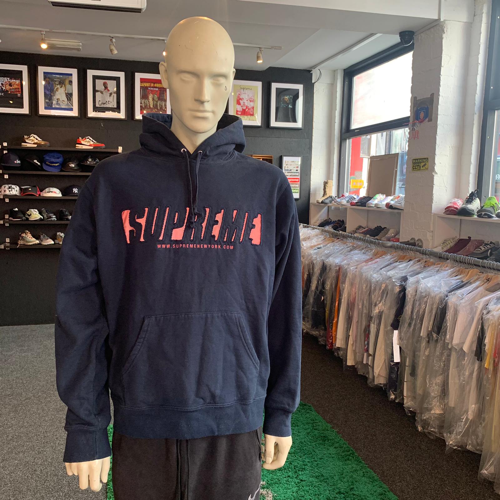 supreme reflective cutout hoodie