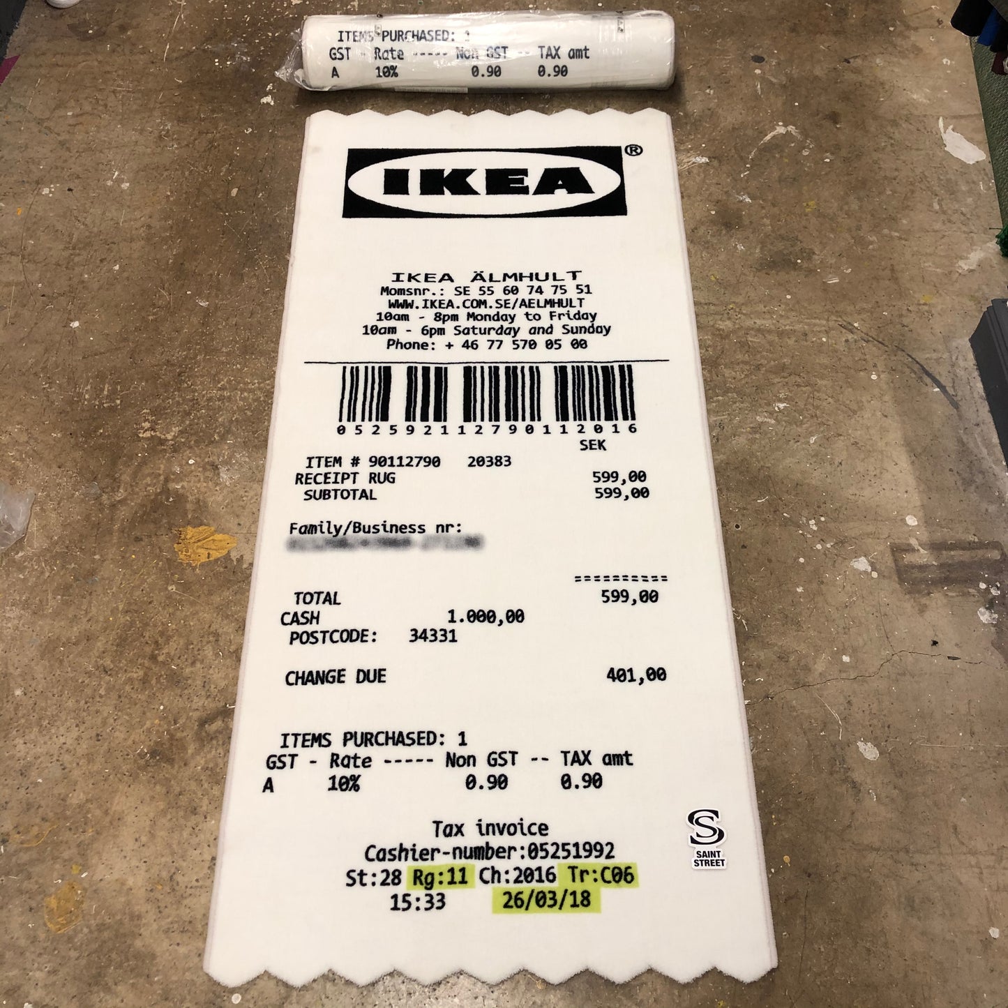 Ikea X Off White ‘Receipt Rug’