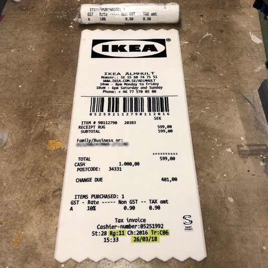 Ikea X Off White ‘Receipt Rug’