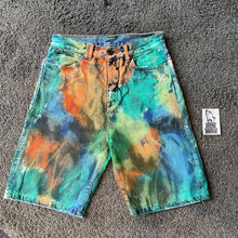 Load image into Gallery viewer, Off White Muliticolour Denim Shorts
