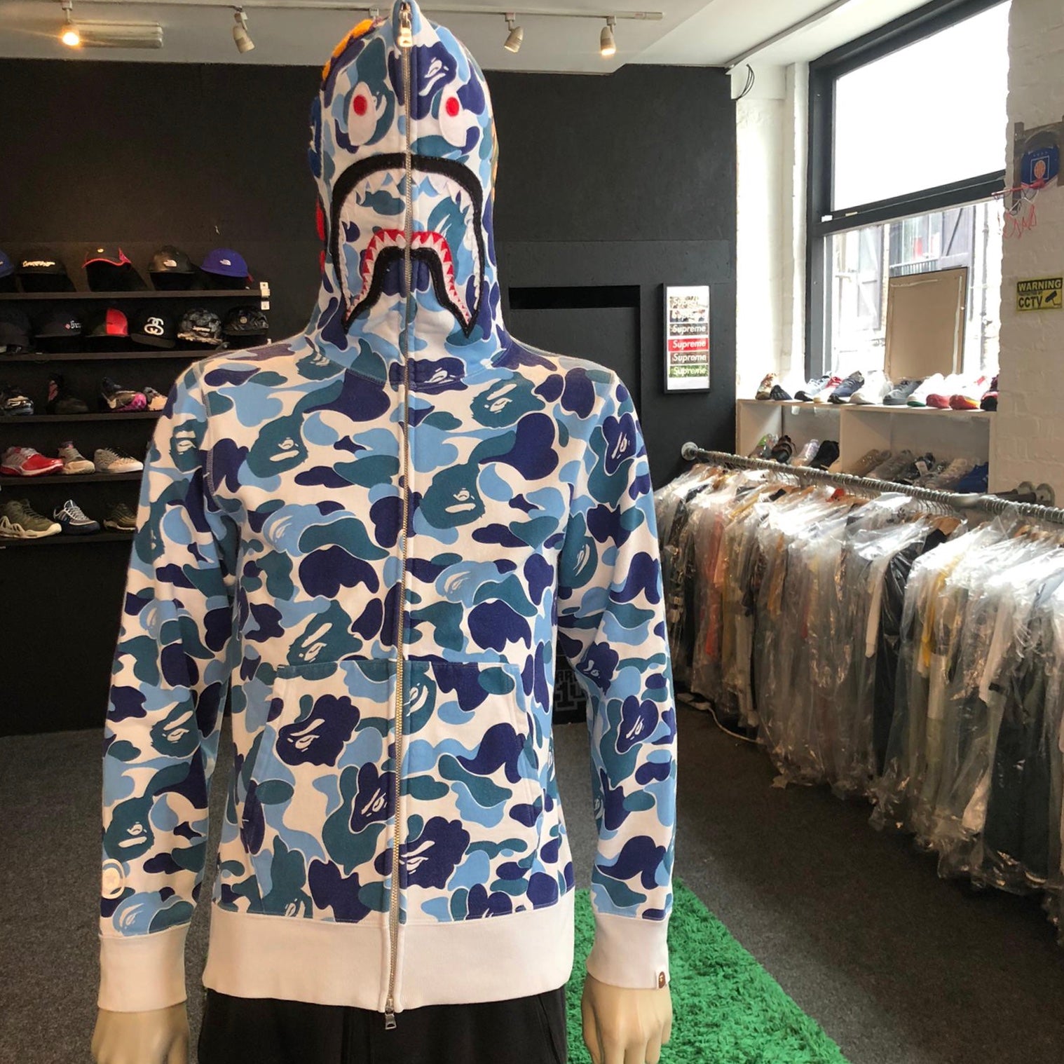 Bape ABC Blue Camo Shark Hoodie – SaintStreetSneakers