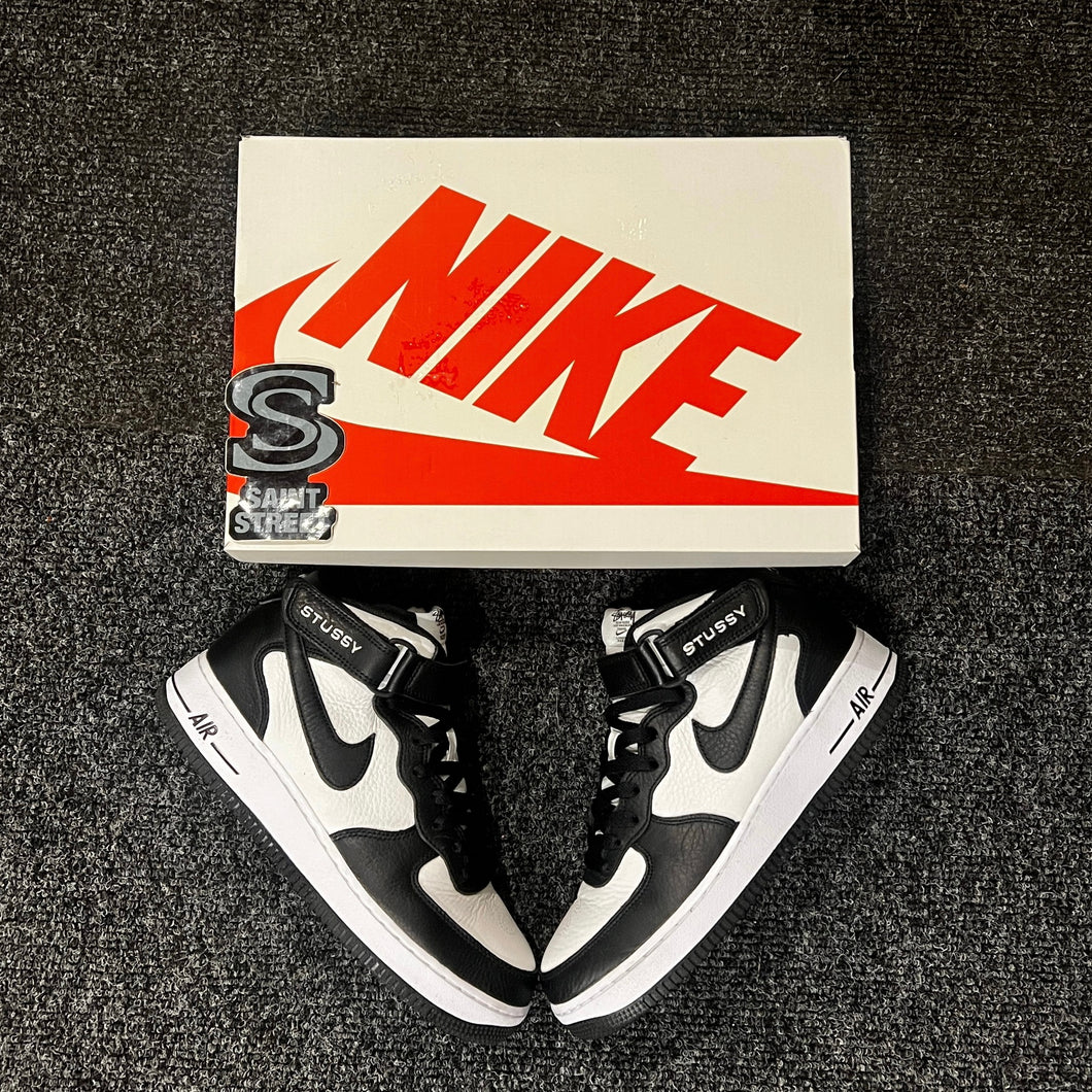 Nike X Stussy AF1 Mid 'Black/White'