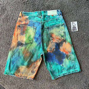 Off White Muliticolour Denim Shorts