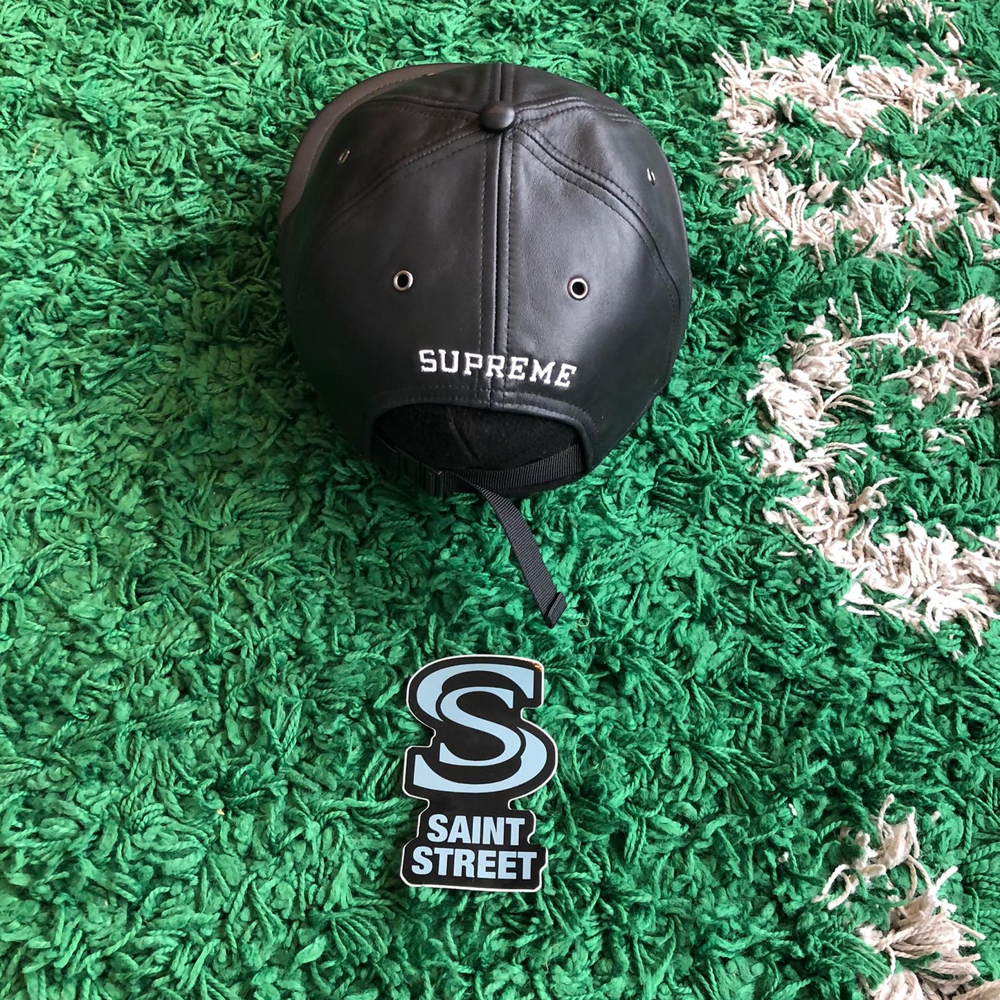 Supreme X TNF Leather 6 Panel