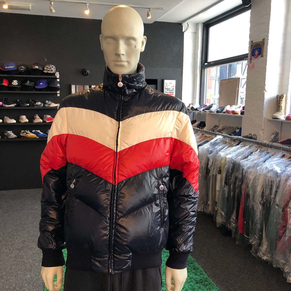 Moncler blue on sale white red