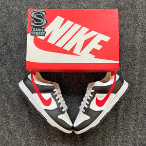 Nike Dunk Low 'Panda Red Swoosh'
