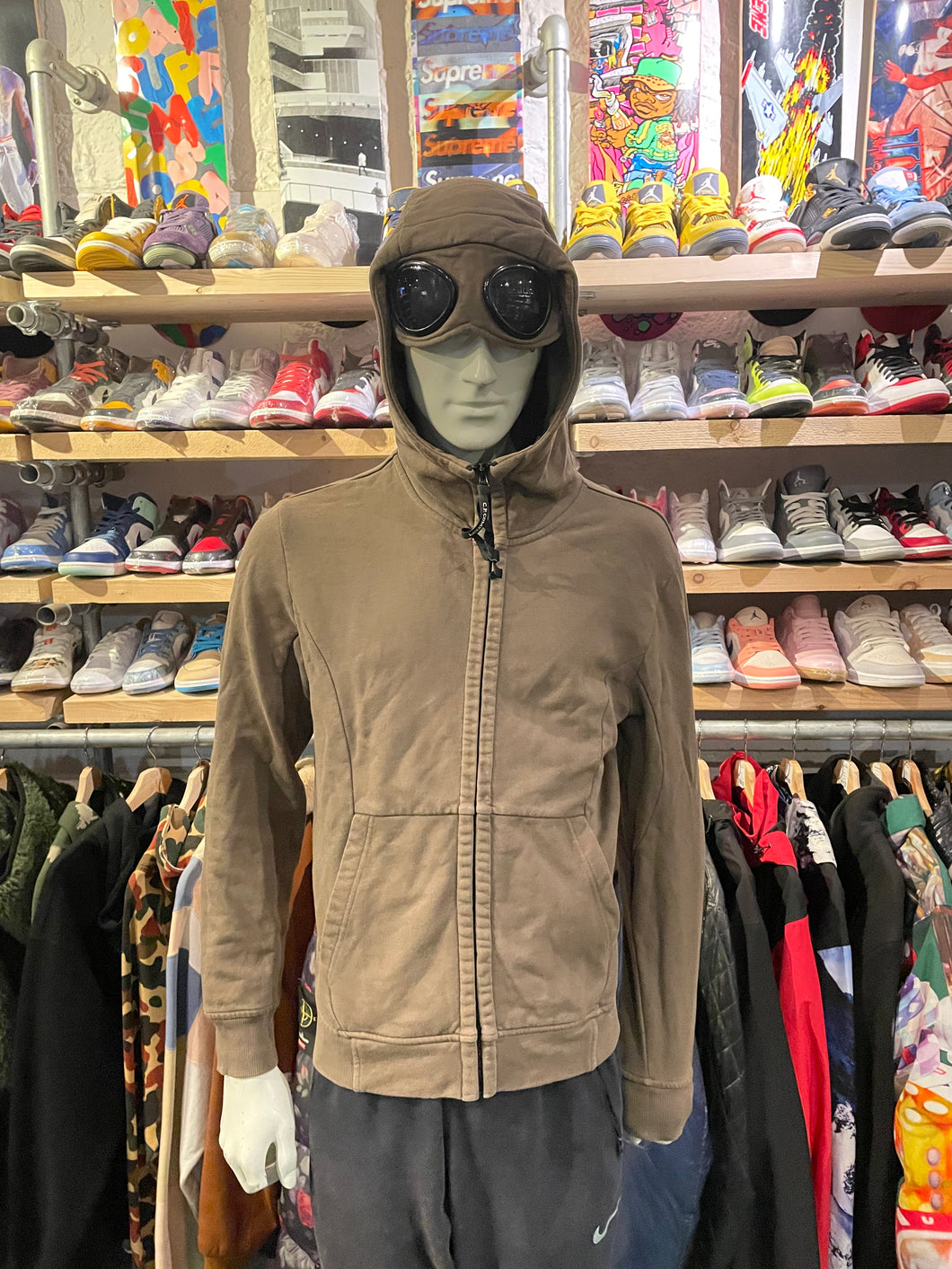 CP Company Olive Google Hoodie