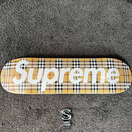 Supreme X Burberry Skate Deck Beige
