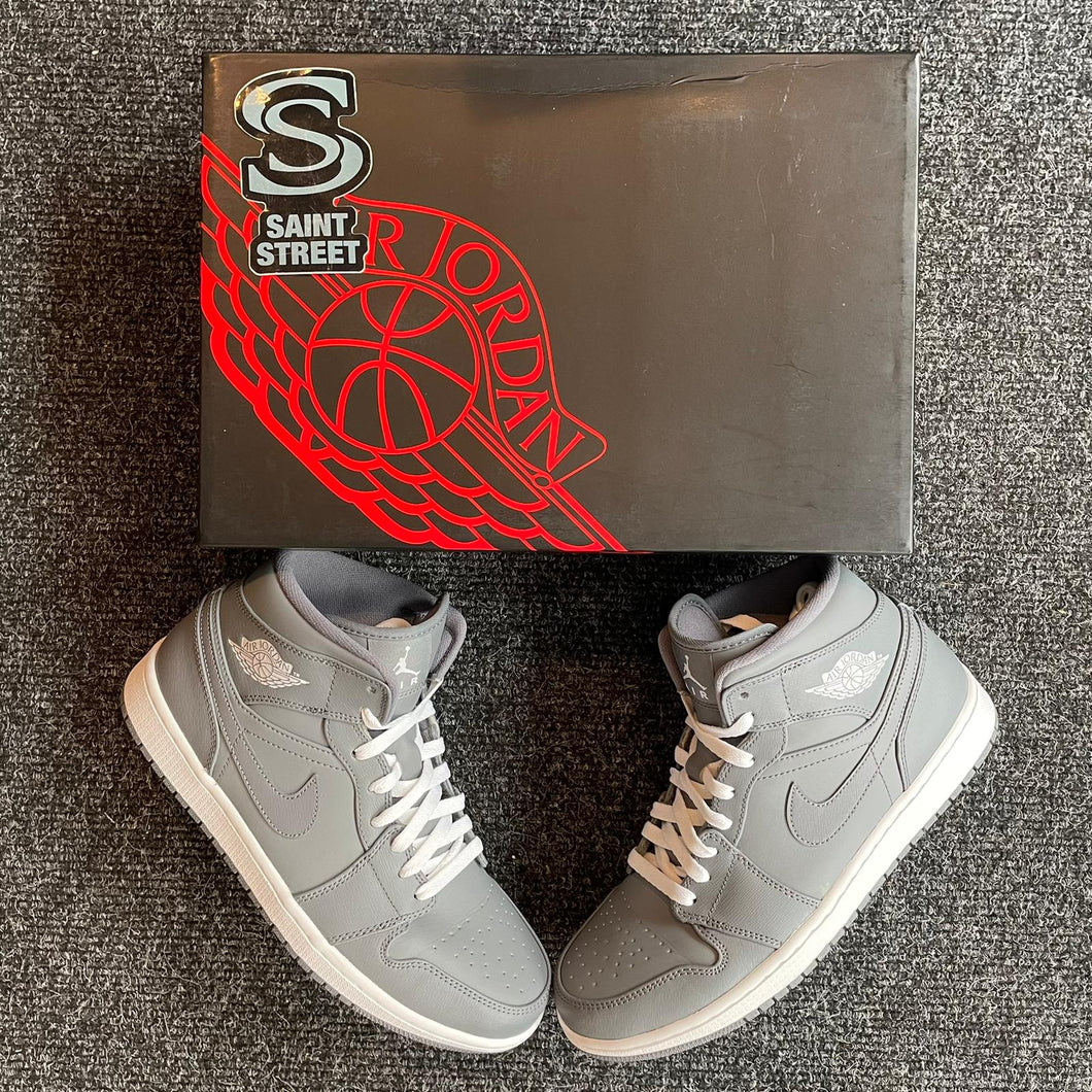 Jordan 1 Mid 'Grey/White'