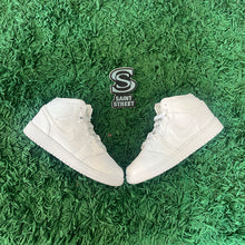 Load image into Gallery viewer, Air Jordan 1 Mid &#39;Triple White&#39; (GS) (Online Only)
